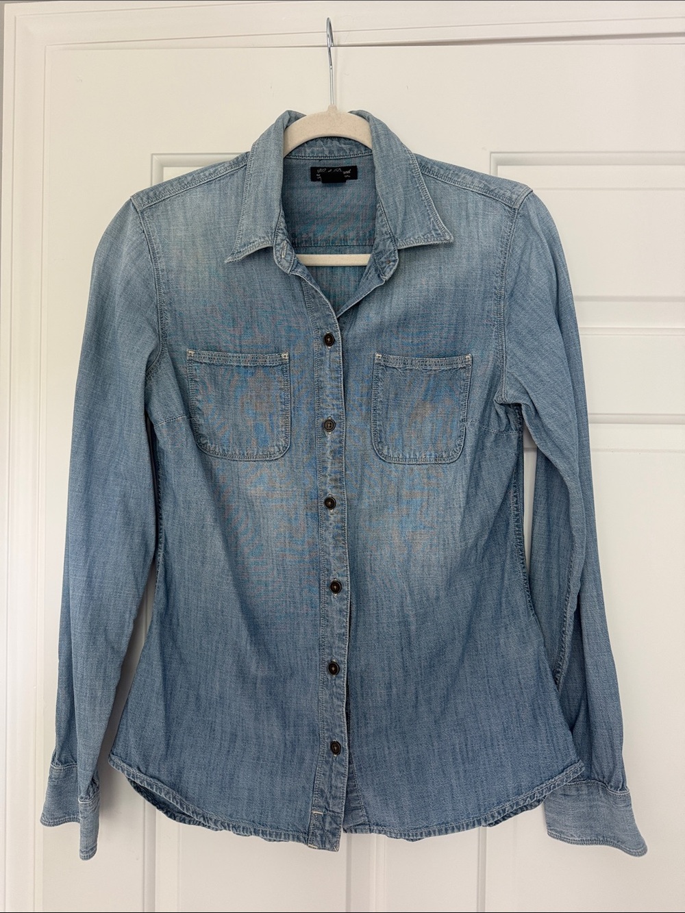 Lucky Brand Light Blue Denim Button Up Shirt